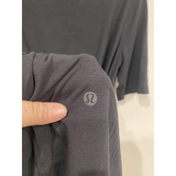 Lululemon Wrap Dress Womens Medium Short Sleeve Tie Waist Jersey Casual - Picture 4 of 5